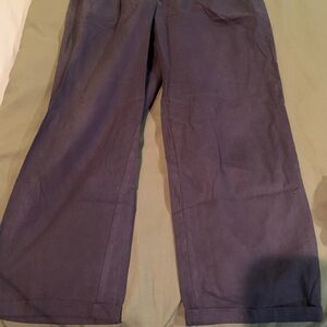 SHEIN Navy Petite Wide-Leg Pants